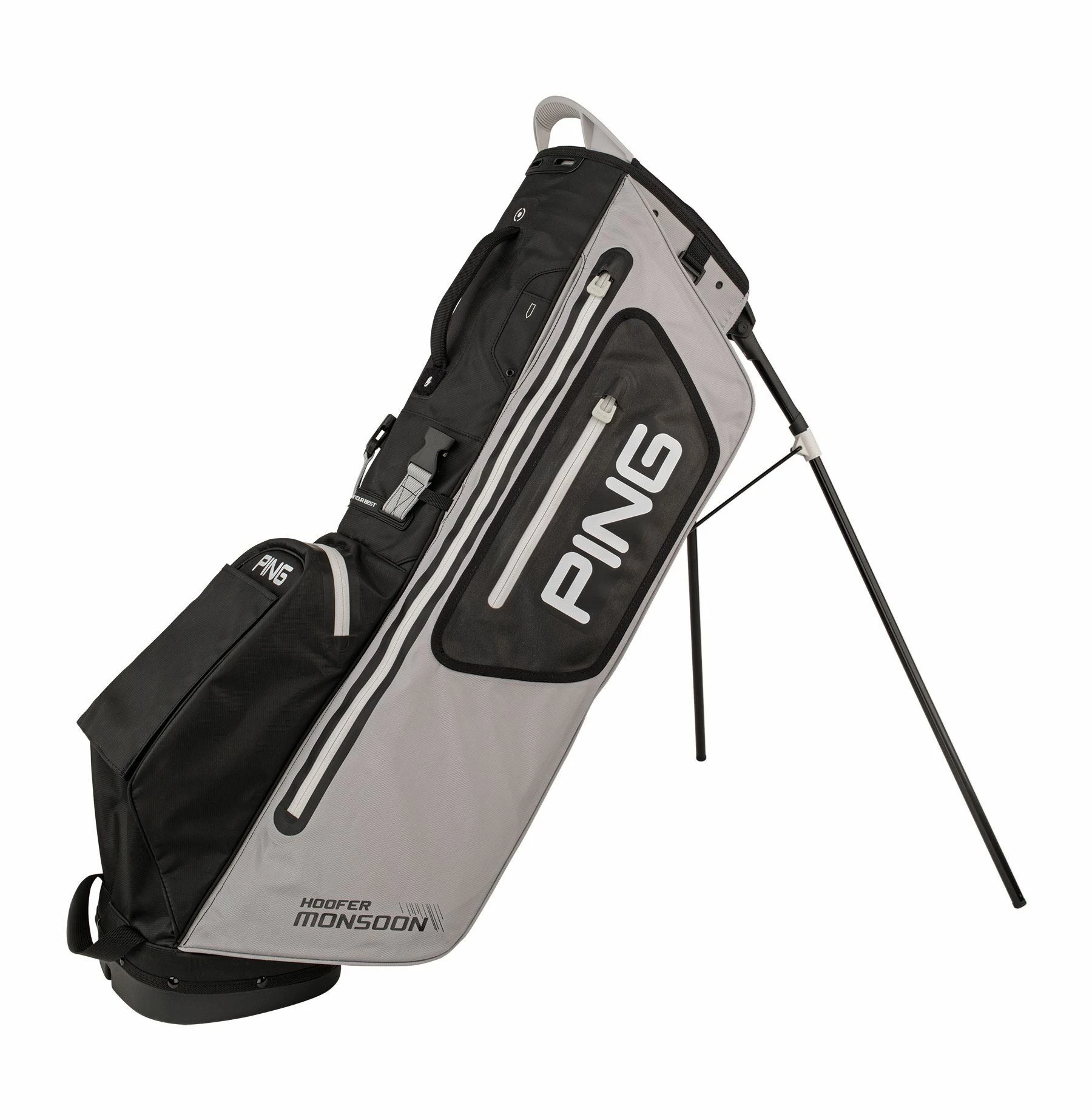 Ping Hoofer Monsoon Stand Bag - Grey / Black