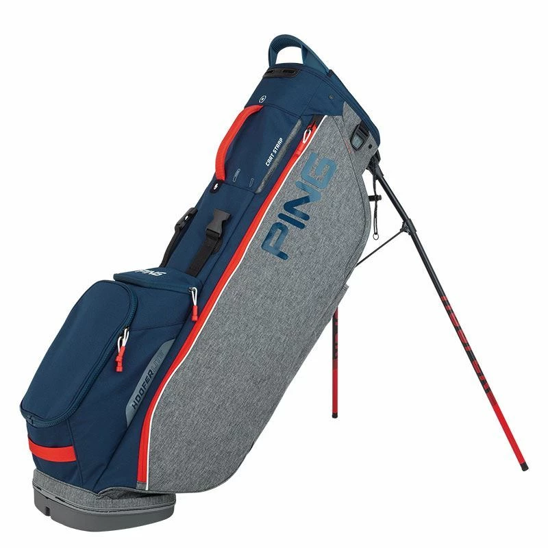 Ping Hoofer Lite Stand Bag - Grey/Navy/Scarlet