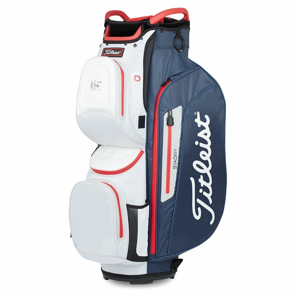 Titleist Cart 15 Stadry Golf Bag Navy White Red
