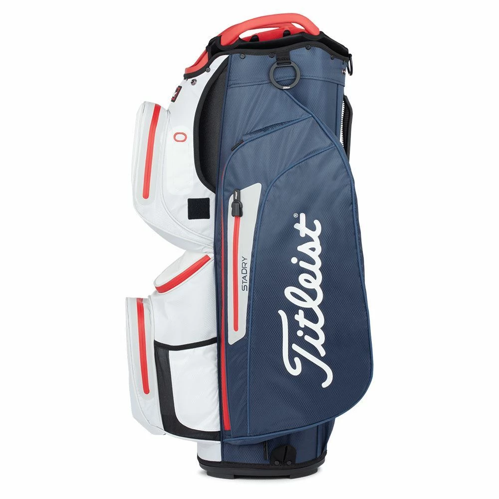 Titleist Cart 15 Stadry Golf Bag Navy White Red - Image 3
