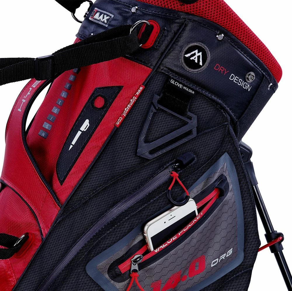 Big Max DRI LITE Hybrid 2 Golf Bag Red Black - Image 4