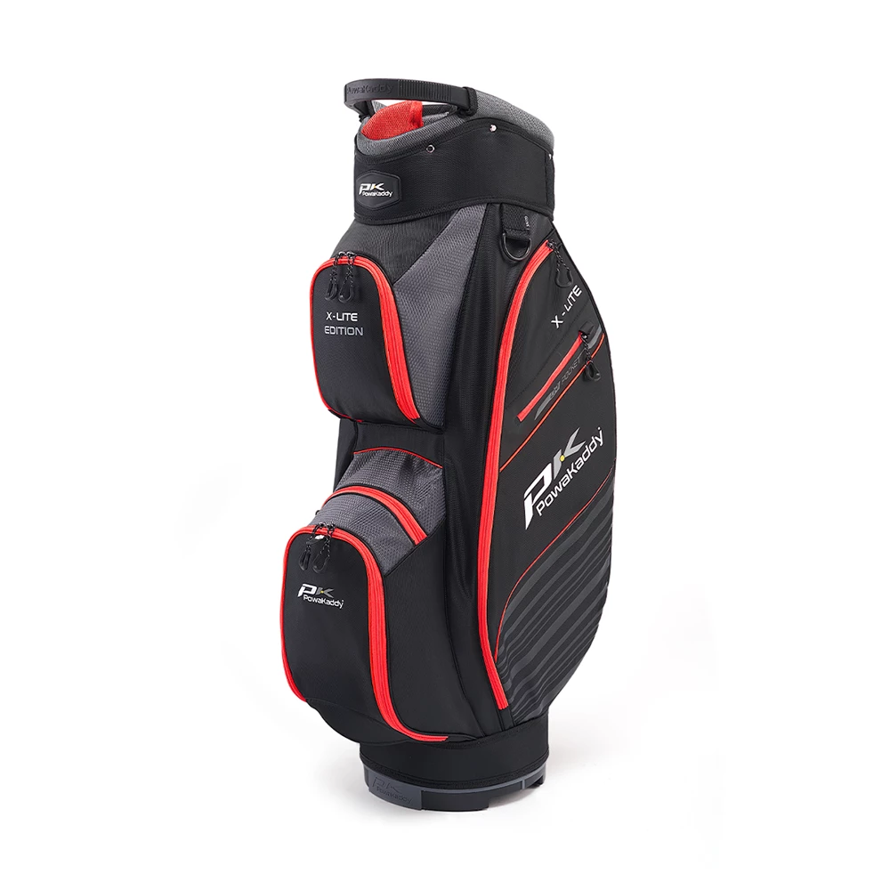 PowaKaddy X-Lite Edition Cart Bag - Gun Metal/Red