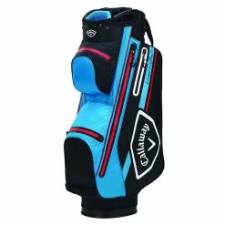 Callaway Chev 14 Dry Cart Bag 2021 - Black/Cyan/Red
