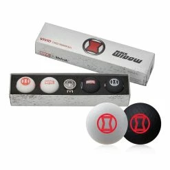 Volvik Marvel Vivid 4 Pack Gift Set Golf Balls - Black Widow Edition